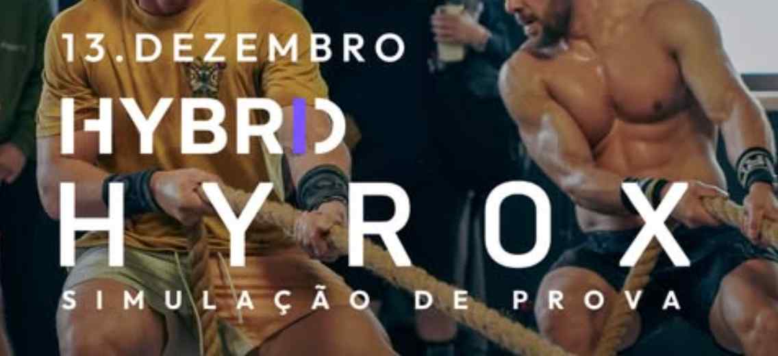 Cartaz de Hybrid Hyrox Simulação de Prova