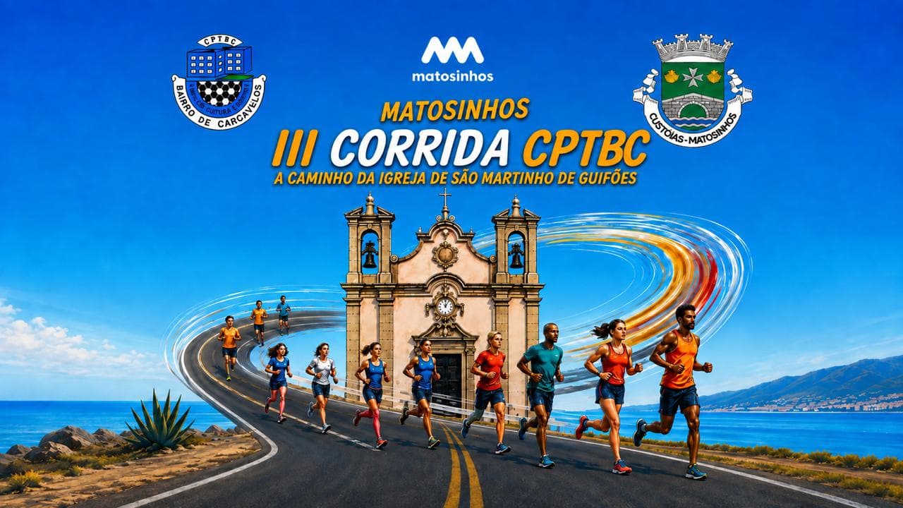 Cartaz de Corrida do Centro Popular dos Trabalhadores do Bairro de Carcavelos